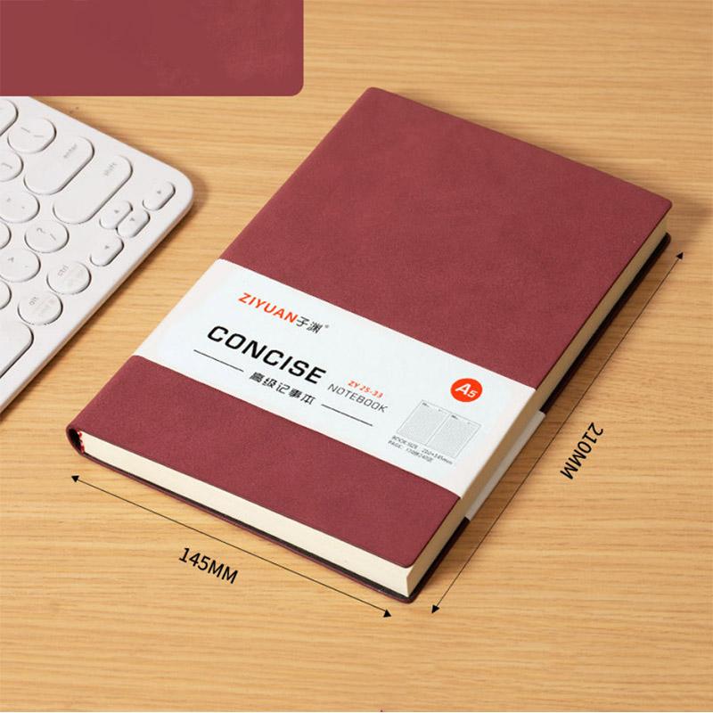 Solid Color A5 Regular Notebook Thickened Notepad Stationery Diary Business Record Book 240 Pages