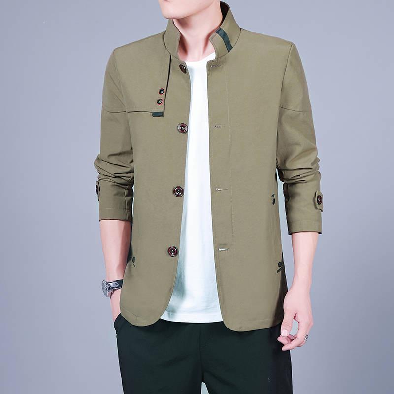 Trench Coat Mens Jacket Autumn Coat Mens OverCoat Slim Fit Brand Clothing Windbreaker Male Business