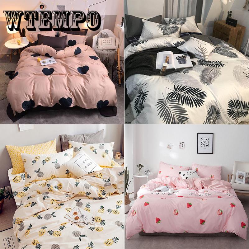 WTEMPO Brand Soft Quilt Duvet Cover Bedding Set Bed Linen Double Queen Size Bedclothes