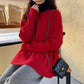 Winter Autumn Acrylic Women's Knitted Sweater Twist Pullover Loose Style Women's Long-sleeved Round Neck