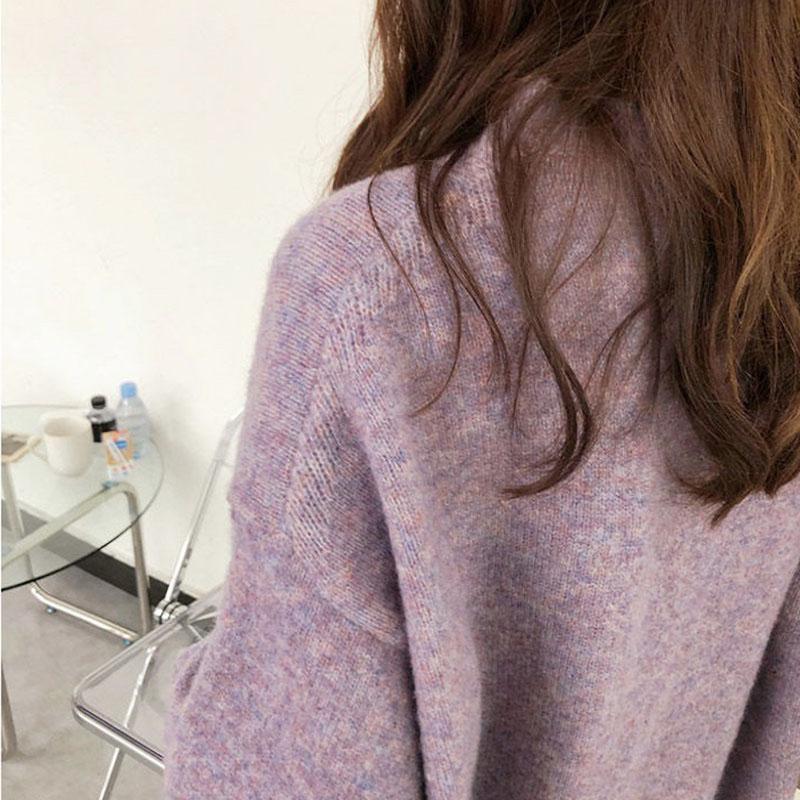 Women Winter Soft Sweater Loose Lazy Round Neck Sweater Women Long Sleeves Wear Japanese College Knit Sweater Pullover Blouse Bottoming Inside