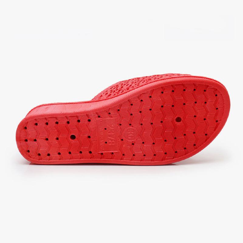 Sandals and Slippers Women Summer Outer Wear Thick Bottom Non-slip Bath Home Beach Shoes Wedge Heel Soft Bottom Ladies Slippers