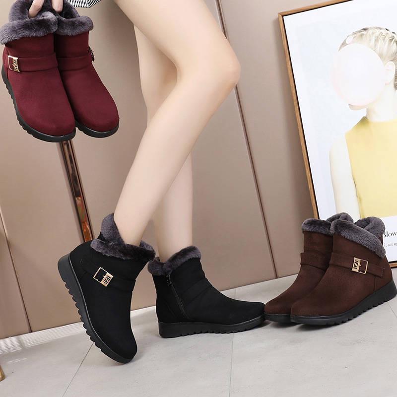 Women Ankle Boot Winter Plush Snow Boots Winter Cotton Shoes British Style Boots