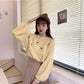 Autumn  Winter Korean Version Sweet Three-dimensional Cherry Pullover Long-sleeved Sweater Sweater Women Loose Outer Wear
