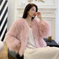 Fox Fur Coat Women's Short Autumn and Winter Korean Version of Haining Imitation Mink Down Fur Coat