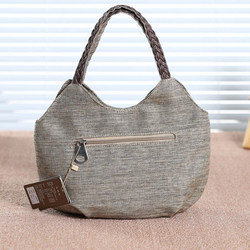 Middle Aged Women Handbag Casual Daily Shopper Ethnic Style  Anvas Cotton and Linen Woven Animal Flower Print Pattern
