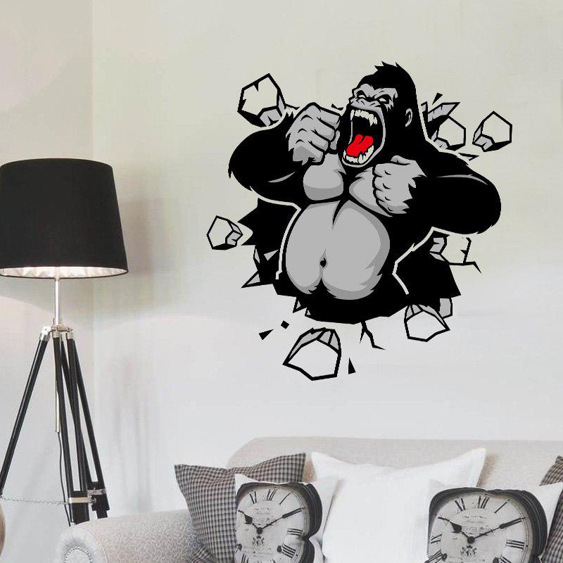 [Wall sticker] angry gorilla wall stickers home decor living room children bedroom 3D wall decals po
