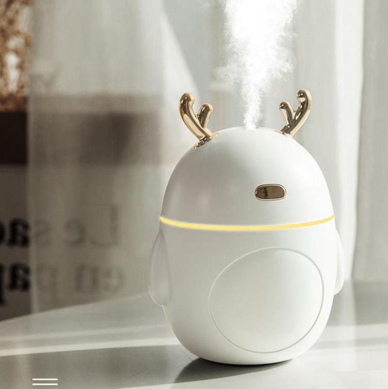 320ml Cute Deer Air Humidifier 8h Spray USB Electric Sprayer Mini Portable Aroma Diffuser for Home Office Car