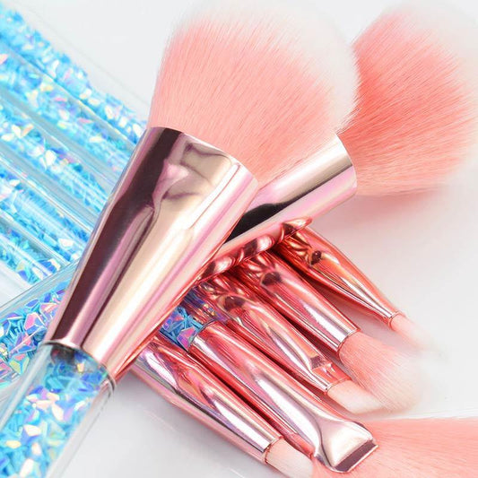 8Pcs Flash Drill Cosmetic Brush Set Eye Cosmetic Brushing Beauty Tools
