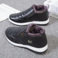 Non-slip Leather Waterproof Snow Boots Winter Cotton Shoes Women's Fleece Warm Cotton Boots