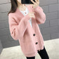 Spring and Autumn Knitted Sweater Cardigan Casual Jacket Thick Loose Young Women's Top