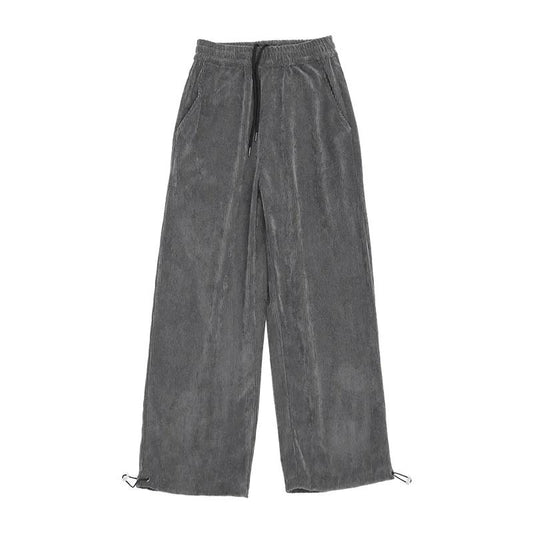 Corduroy Casual Pants Women's Spring and Autumn Retro Loose Ins Wild Student Straight Leggings Pants Tide