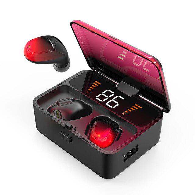 MINI Bluetooth Earphones V5.0 Stereo TWS Wireless Touch Earbud Sport Bass Headset LED Display