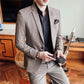 Spring and Autumn Men's Suit Business Casual Wear Youth Trend Slim Suit Groom Best Man Wedding Dress
