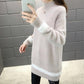 Half-high Neck Mink Velvet Sweater Mid-length Loose Padded Bottoming Shirt Fashion Simple Female Dress