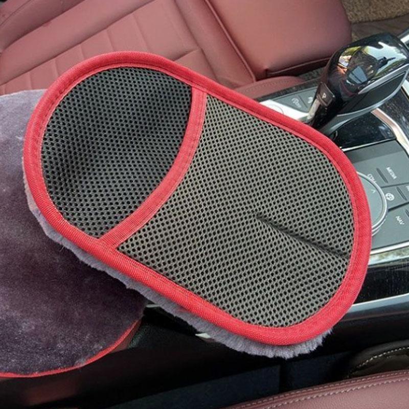 Imitation Wool Car Wash Gloves Car Cleaning and Foaming Plush Gloves, Thickened and Soft Bear Paws Do Not Hurt The Paint Gloves