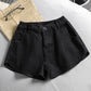 Women's Denim Shorts Summer Loose High Waist Elastic Waist Korean Style A-line Pants Casual Sports Wear Thin Shorts