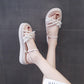 Roman Shoes Two-wear Sandals Women's Thick-soled Sandals and Slippers Lightweight Non-slip One-button Buckle Women's Simple Sandals and Slippers