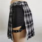 Gothic Pleated Skirt Punk Skirt Dark Series Fake Two-piece Leggings Ring Skirt Pants Irregular