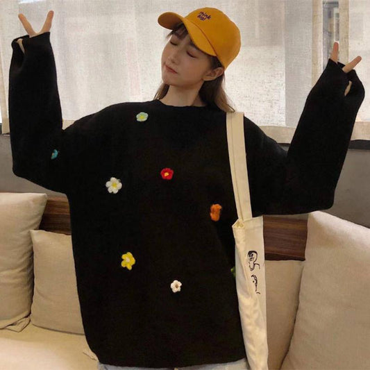 Autumn and Winter Loose Wild Small Fresh Sweater Women Tidesweater Women's Pullover