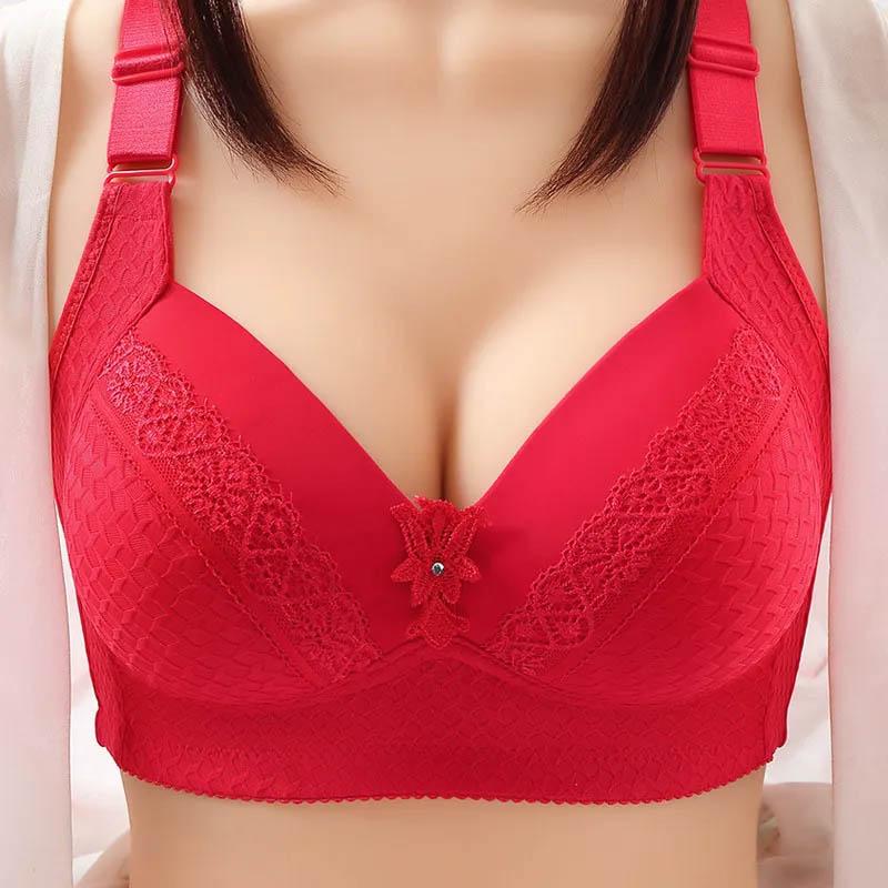 Comfortable Soft No Steel Ring Sexy Push Up Bra Lightweight Thin Ladies Jacquard Breathable Sexy Simple Bra