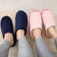 Cotton Slippers for Men and Women with Bag and Winter Home Warm Indoor Non-slip Fur Slippers