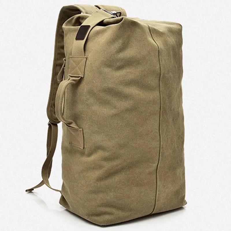 Canvas Travel Backpack Men and Women Backpack Sports Fitness Mountaineering Portable Suitcase Large Capacity Business Travel Luggage Bag