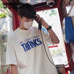 WTEMPO Letter Print Casual  T Shirts Men Short Sleeve Loose Streetwear Men T Shirt Harajuku