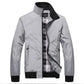 Men's Jacket Spring and Autumn Basic Jacket Korean Casual Stand Collar Baseball Uniform Coat Slim Solid Color Bomber Jacket