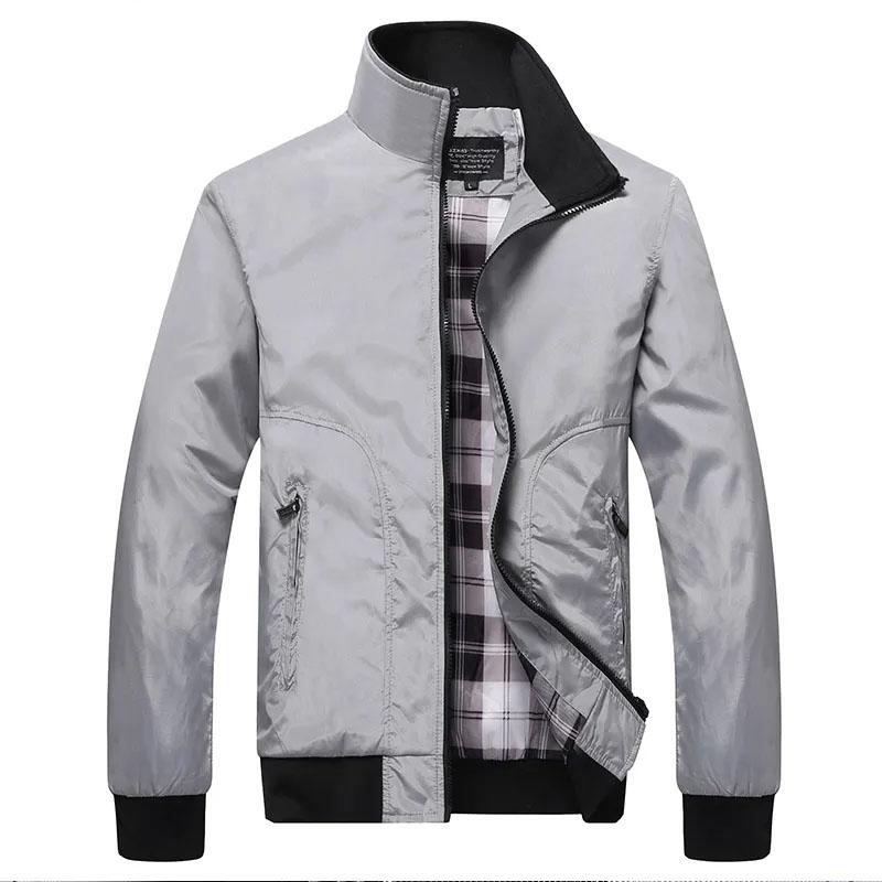 Men's Jacket Spring and Autumn Basic Jacket Korean Casual Stand Collar Baseball Uniform Coat Slim Solid Color Bomber Jacket