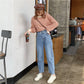 Women Stripe Print Long Sleeve Round Neck T-Shirt Top Summer Fall Lady Casual Pullovers
