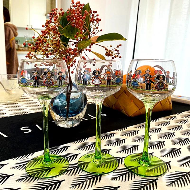 Cute Tall Red Wine Glass Nordic Ins Style Creative Personality Champagne Cocktail Glass