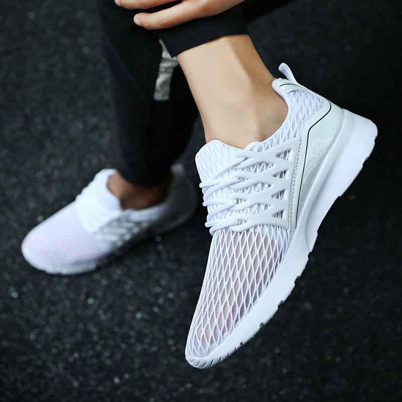 Size39-44 Summer Men Sneakers Sandals Mesh Breathable Basketball Shockproof Lightweight Running Shoes Comfortable Deodorant Sport Shoes