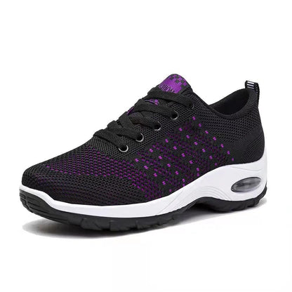 Women Sneakers Mesh Running Shoes Ladies Walking Dancing Sport Shoes Outdoor Air Cushion Breathable Footwear Lace Up Sneakers