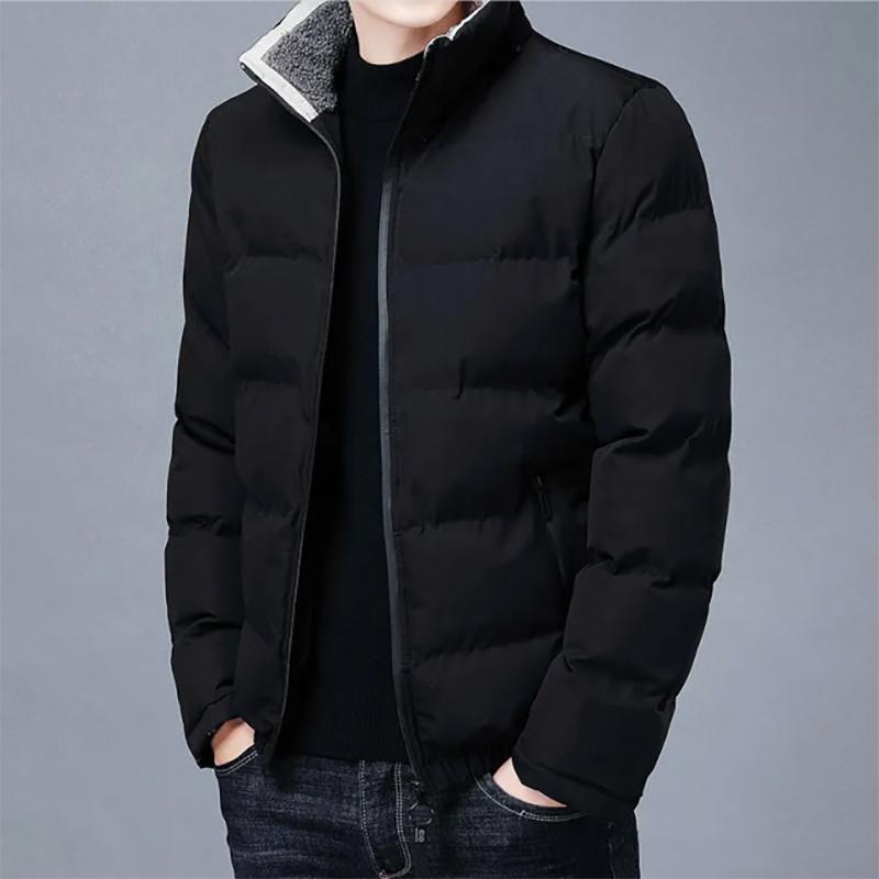 Autumn and Winter Padded Jacket Men's Stand-up Collar Short Padded Jacket Korean Version of The Trend of Thickening Slim Jacket