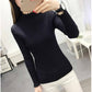 Pofulove Half Turtleneck Sweater Thickened Bottoming Shirt Women Long Sleeves Autumn Winter Sweater