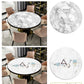 Pvc Round Coffee Table Mat Plastic Tablecloth Nordic Marble Pattern Round Table Tablecloth Waterproof and Anti-scalding Soft Glass Table Mat