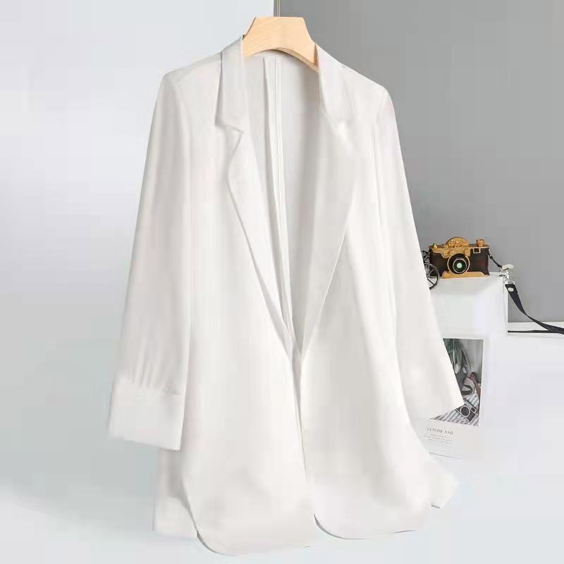 Women's Summer Thin Suit Jacket High-end Design Suit Sunscreen Top Mid-length Air-conditioning Cardigan Loose Sunscreen