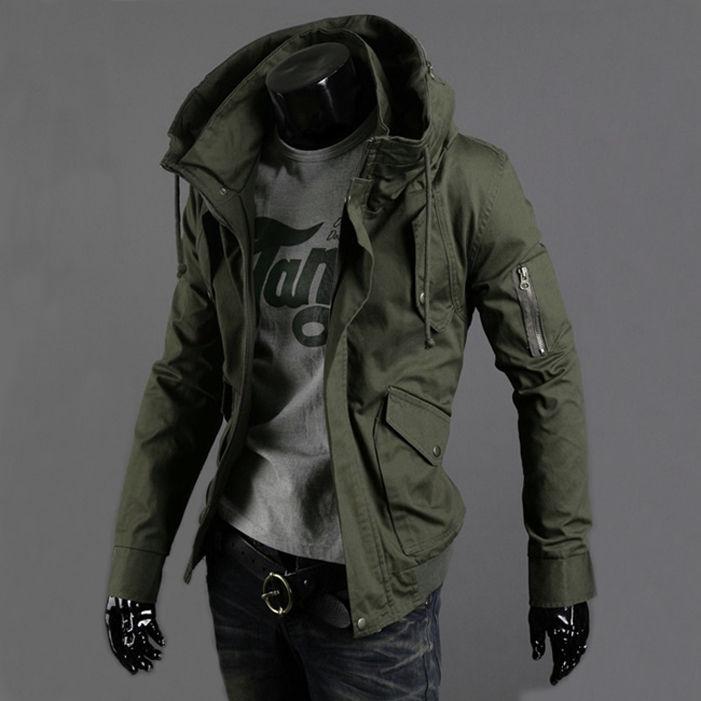 Men Jacket Coat Fashion Trench Coat Autumn Brand Casual Silm Fit Overcoat Jacket Male