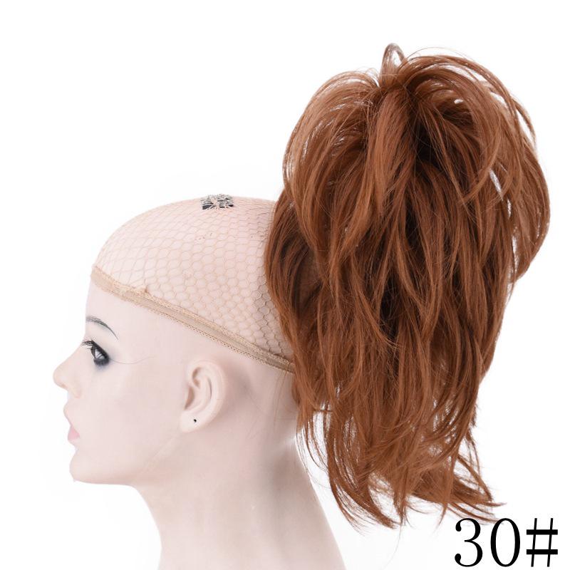 Scrunchy Bun Synthetic Hair Extension Hairpieces for Women Messy Bun Chignon Hair Band Wrap Ponytail