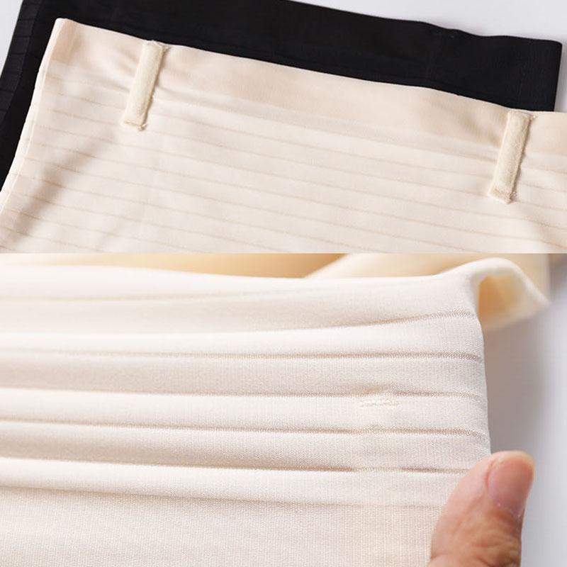 Summer Ultra-thin High-waist Women's Panties Belted Non-curling Shaping Panties Ice Silk Powerful Abdomen Pants