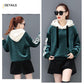 Women's Sweater Winter Fashion Trend Thickening Plus Velvet Warm Hooded Blouse