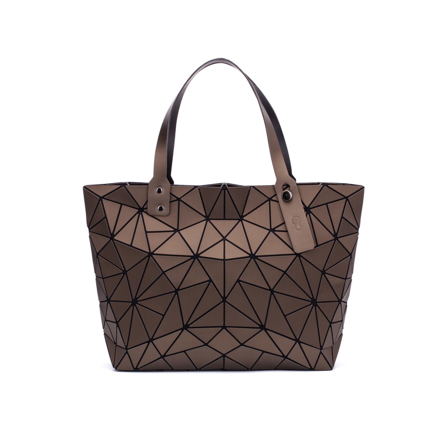 Women's Geometric Deformation Tote Bag Irregular Folding Shoulder Bag  Laser Luminous Bucket Bag