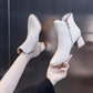Autumn and Winter Martin Boots All-match Thick Heel Boots Plush High Heels