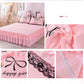 Princess Wind Bed Skirt Four-piece Lace Washed and Sanded Bedspread Sheet Quilt Cover Household Bedding