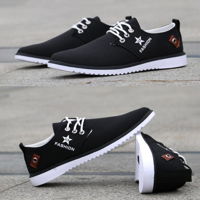 Men's Fashion Autumn Casual Canvas Sneaker Ultralight Flattie Increase Shoes