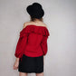 2pcs/set Plus Size Skirt Set Women Sexy Off-shoulder Blouse + A-line Short Skirt Two-piece Suit Autumn Two-piece Suit Outfits