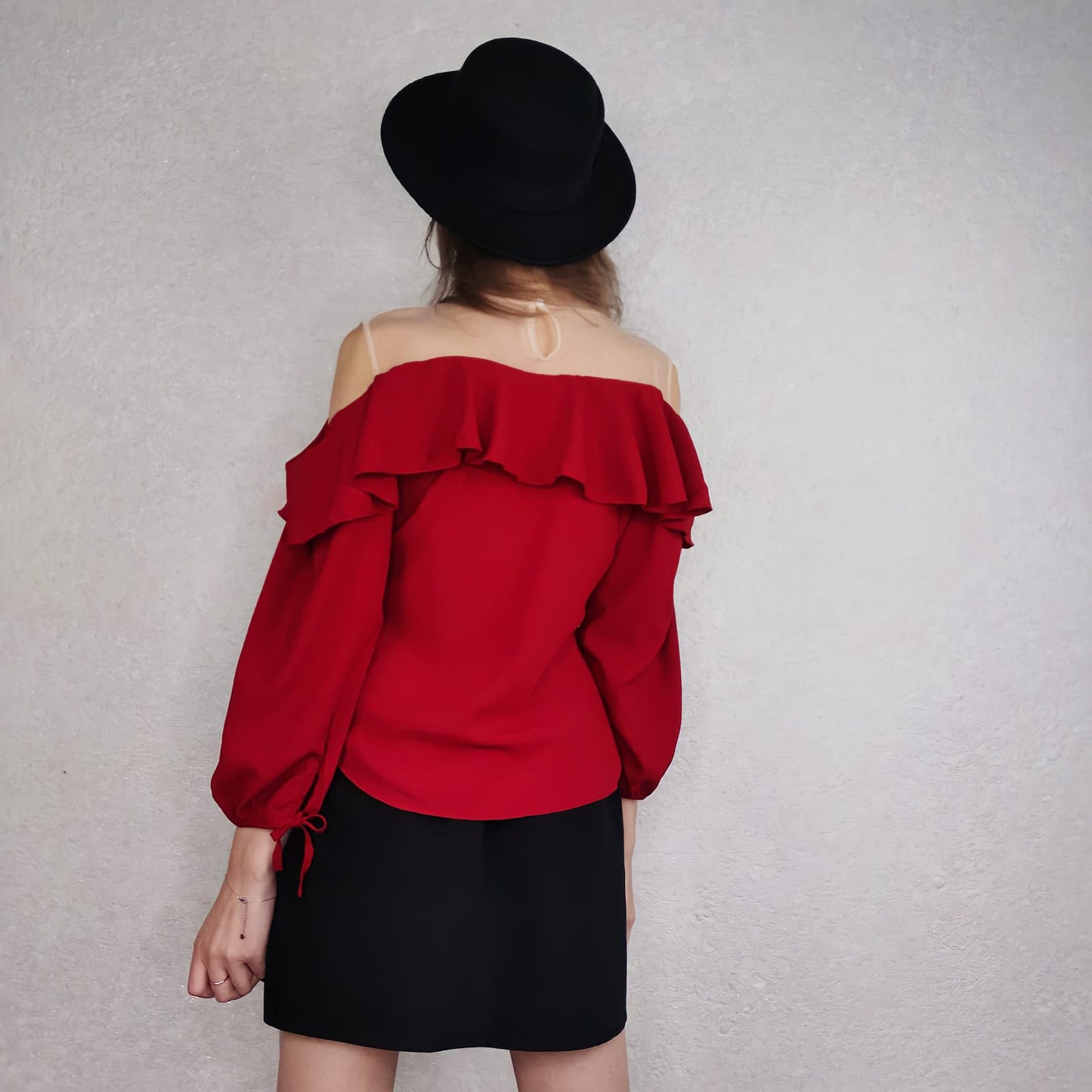 2pcs/set Plus Size Skirt Set Women Sexy Off-shoulder Blouse + A-line Short Skirt Two-piece Suit Autumn Two-piece Suit Outfits