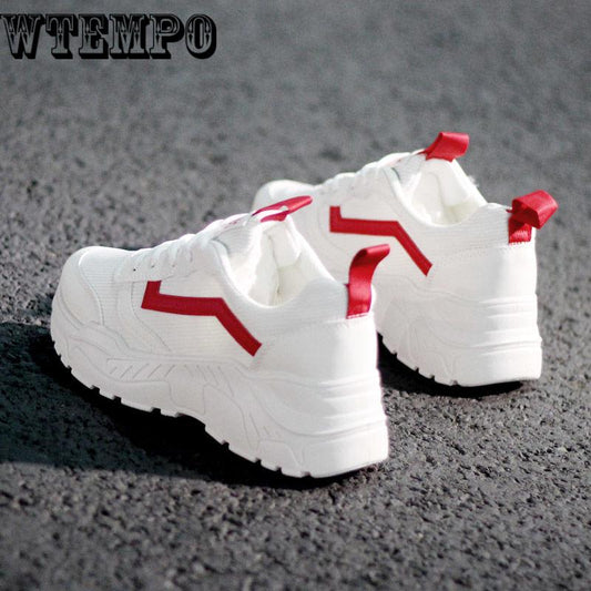 Women Sneakers New Style Casual Vulcanized Shoes Women's Daily Lace Up Hiking Lady Street Footwear