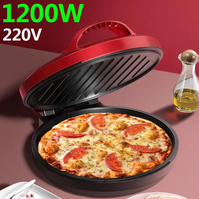 1300W Pizza Flat Bottom Frying Pan Electric Baking Pan Bakeware Smokeless Nonstick Frying Pan for Family